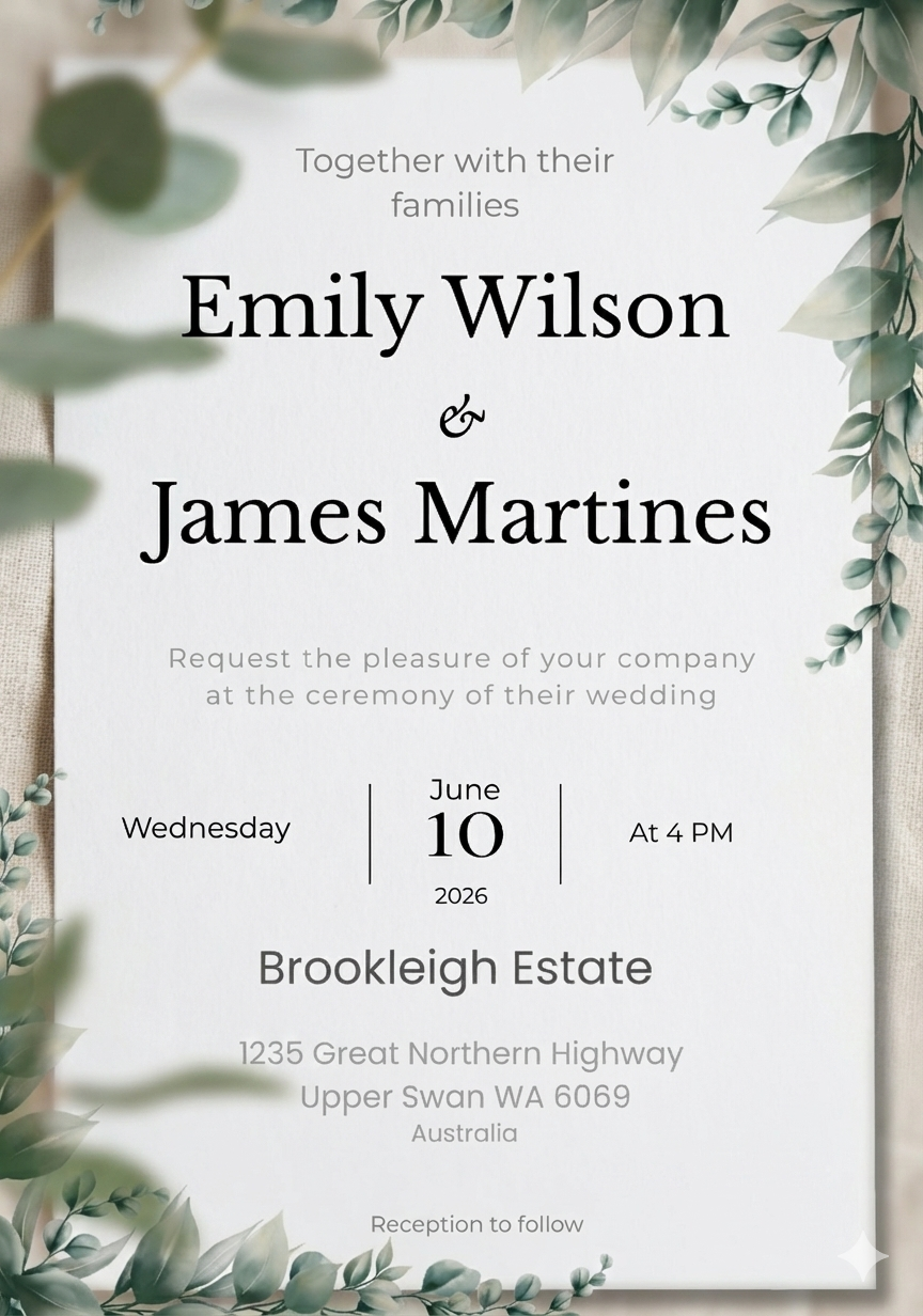 Wedding Invitation $12.95
